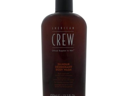 24-Hour Deodorant Body Wash by American Crew for Men - 15.2 oz Body Wash on Sale