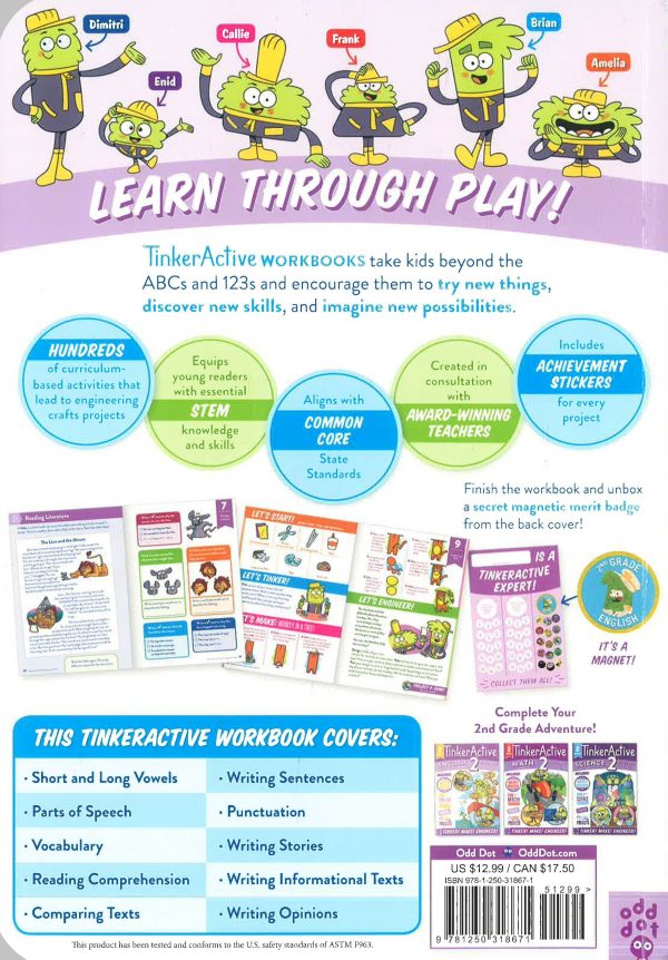 Tinkeractive Workbooks: 2nd Grade English Language Arts For Sale